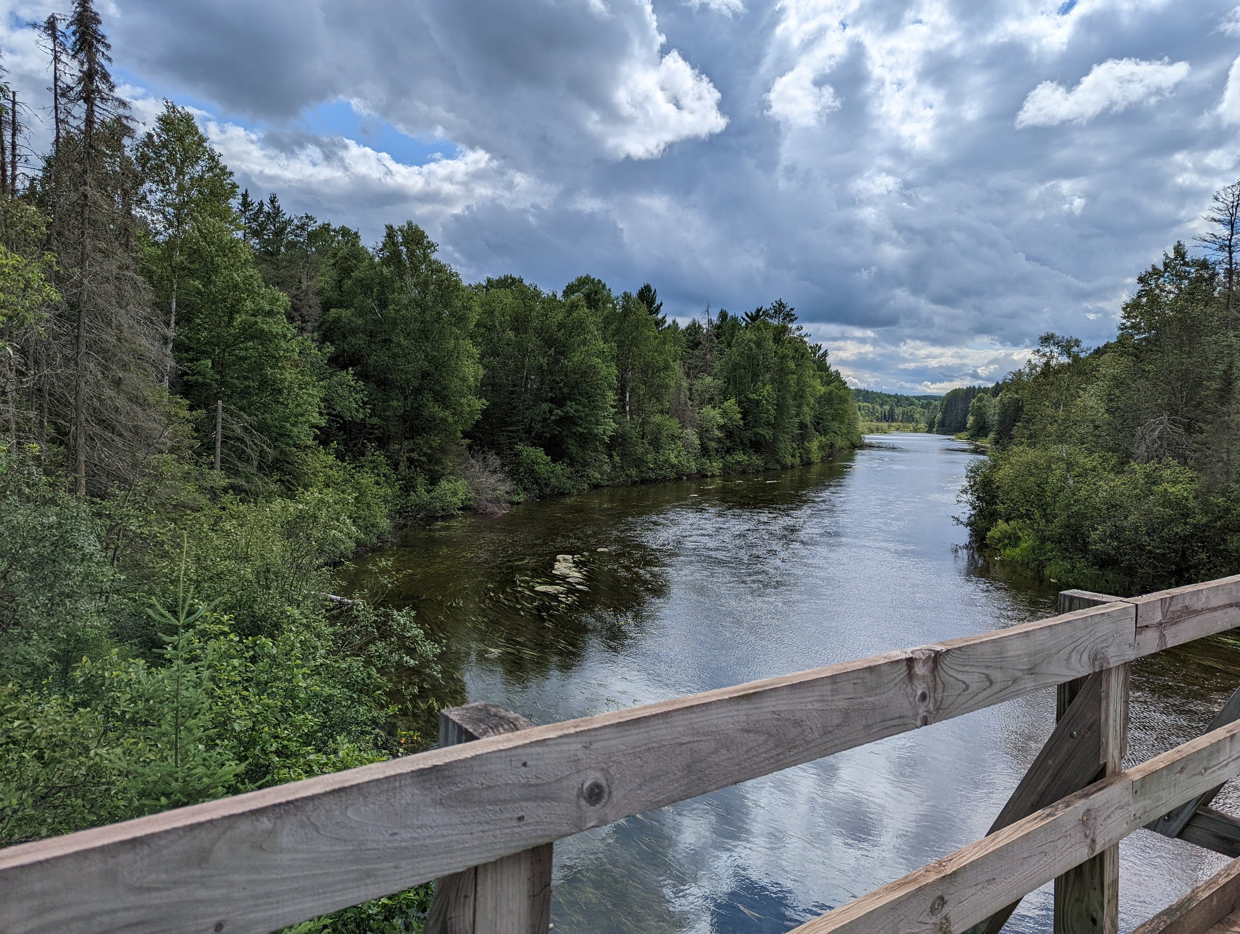 On the State Line Trail over the Middle Branch of the Ontonagon River Near Watersmeet, Michigan. Great trail!